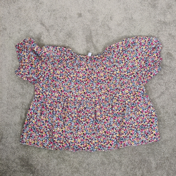 Old Navy Women's Colorful Floral Blouse Size 3X Bohemian Cottagecore Boho - Picture 6 of 10